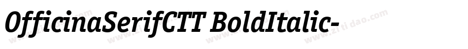 OfficinaSerifCTT BoldItalic字体转换
